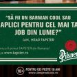 Pilsner Urquell recrutează primul Tapster din România